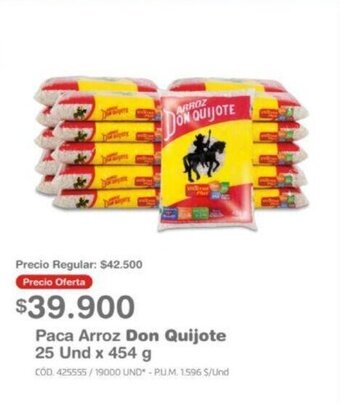 Makro Paca Arroz Don Quijote 25 Und x 454 g oferta
