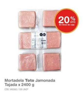 Makro Mortadela Toto Jamonada Tajada x 2400 g oferta
