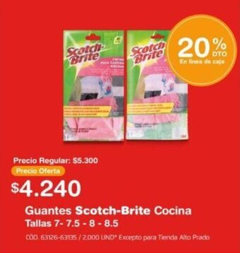 Makro Guantes Scotch-Brite Cocina Tallas 7-7.5-8-8.5 oferta