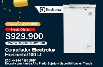 Makro Congelador Electrolux Horizontal 100 Lt oferta