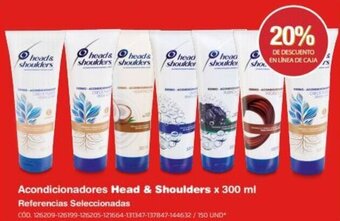 Makro Acondicionadores Head & Shoulders x 300 ml Referencias Seleccionadas oferta