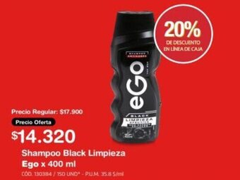 Makro Shampoo Black Limpieza Ego x 400 ml oferta