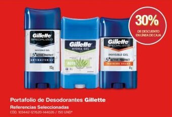 Makro Portafolio de Desodorantes Gillette Referencias Seleccionadas oferta
