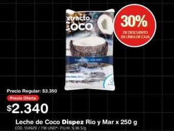 Makro Leche de Coco Dispez Rio y Mar x 250 g oferta