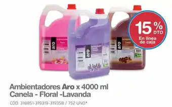Makro Ambientadores Aro x 4000 ml Canela - Floral -Lavanda oferta