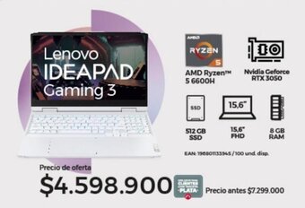 Olímpica Lenovo IDEAPAD Gaming 3 oferta