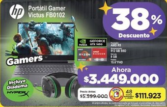 Alkomprar HP Portátil Gamer Victus FB0102 oferta