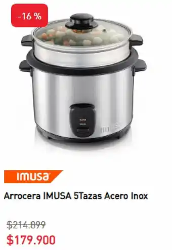 Imusa Arrocera IMUSA 5 Tazas Acero Inox oferta