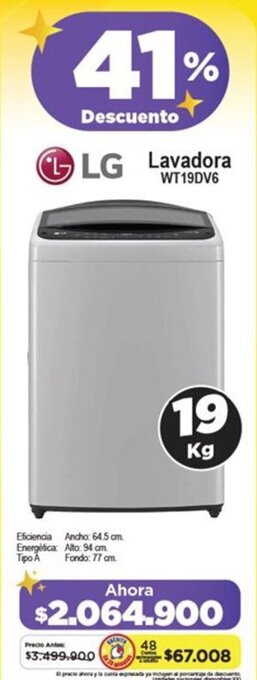 Alkomprar LG Lavadora WT19DV6 oferta