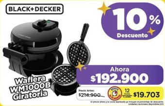 Alkomprar BLACK+DECKER Waflera WM1000B Giratoria oferta