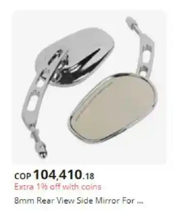 AliExpress 8mm Rear View Side Mirror For ... oferta