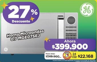 Alkomprar GE Horno Microondas 0.7 MGE07SEJ oferta