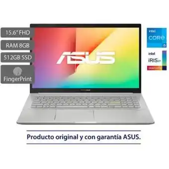 Linio Portátil asus vivobook k513ea-bq1796 intel® core™ i5-1135g7,15 fhd, 8gb, 512 ssd oferta