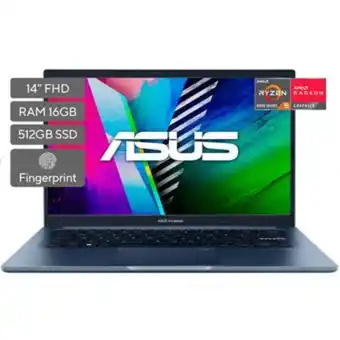 Linio Portátil asus vivobook 14 pulgadas amd ryzen r5 16gb 512gb oferta