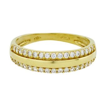 Kevin's Joyeros Anillo en oro amarillo de 18 kilates, con zircones oferta