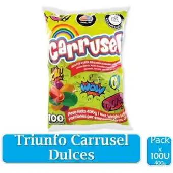 Linio Dulces carrusel triunfo 100 uds x 400gr oferta