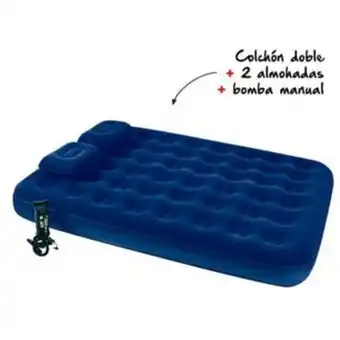 Linio Colchón + 2 almohadas + bomba manual bestway oferta