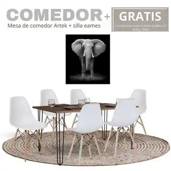 Olímpica Mesa de comedor artek miel+ silla eames blanco ekonomodo oferta