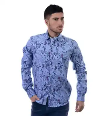 Camisa flores azul