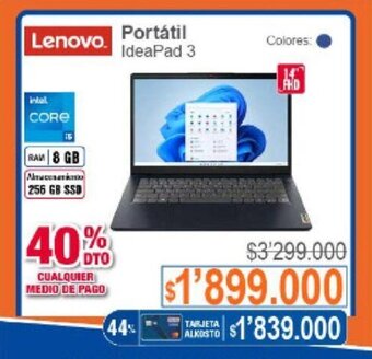 Alkosto Lenovo Portátil IdeaPad 3 oferta