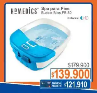 Alkosto HOMEDICS Spa para Pies Bubble Bliss FB-50 oferta