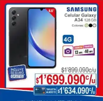 Ktronix SAMSUNG Celular Galaxy A34 128GB oferta
