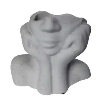 Tugó Florero venice cemento gris oferta