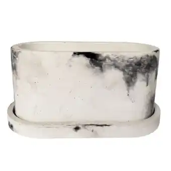 Tugó Matera terrario monza cemento blanco/negro oferta