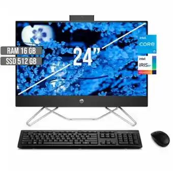 Linio Todo en uno hp intel core i5-1235u ssd 512gb ram 16gb led 24 fhd oferta