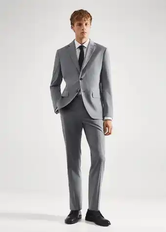 Mango Pantalón traje slim fit cuadros oferta