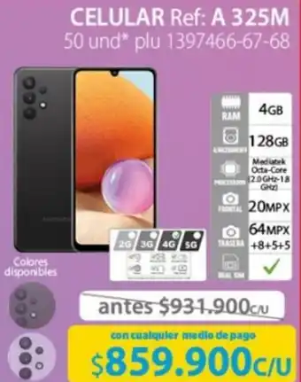 Colsubsidio CELULAR Ref: A 325M 50 und* plu 1397466-67-68 oferta