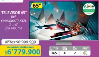 Colsubsidio SAMSUNG TELEVISOR 65" Ref: QN65Q800TAKXZL 2 und* plu 1406764 oferta