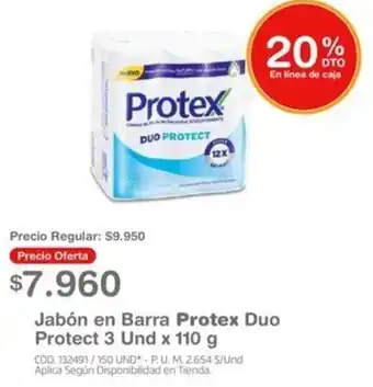 Makro Jabón en Barra Protex Duo Protect 3 Und x 110 g oferta