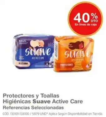 Makro Protectores y Toallas Higiénicas Suave Active Care Referencias Seleccionadas oferta