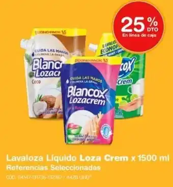 Makro Lavaloza Líquido Loza Crem x 1500 ml Referencias Seleccionadas oferta