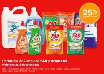 Makro Portafolio de Limpieza FAB y Aromatel Referencias Seleccionadas oferta