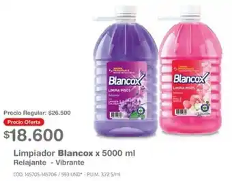 Makro Limpiador Blancox x 5000 ml Relajante - Vibrante oferta