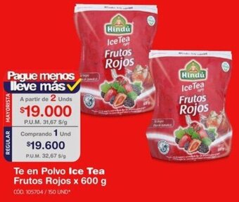 Makro Te en Polvo Ice Tea Frutos Rojos x 600 g oferta