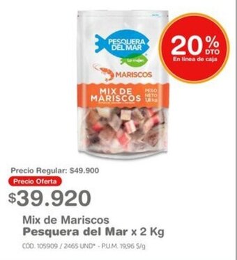 Makro Mix de Mariscos Pesquera del Mar x 2 Kg oferta