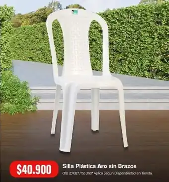 Makro Silla Plástica Aro sin Brazos oferta