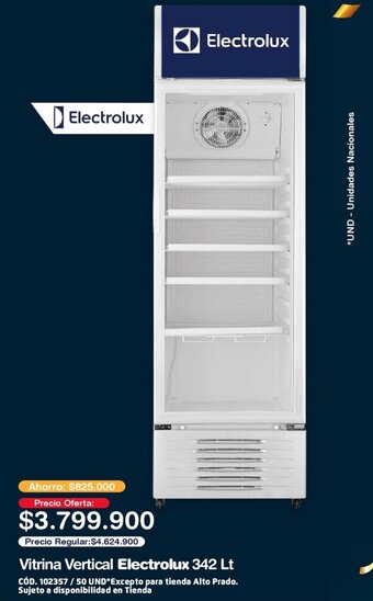 Makro Vitrina Vertical Electrolux 342 Lt oferta