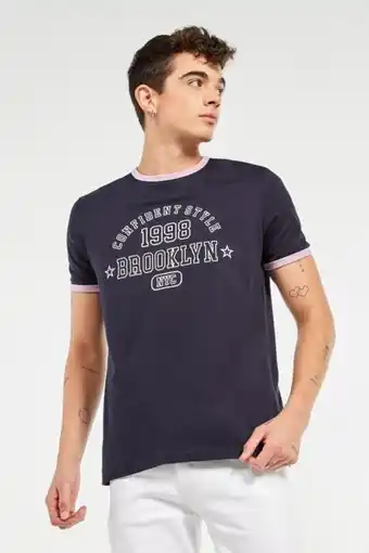 Ccamiseta básica manga corta estampada
