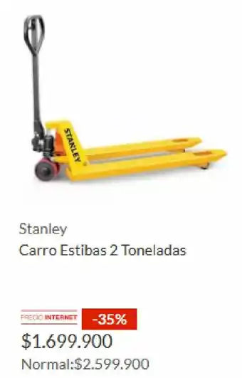 Homecenter Stanley Carro Estibas 2 Toneladas oferta