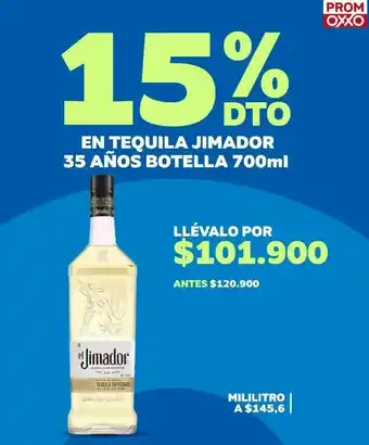 EN TEQUILA JIMADOR 35 AÑOS BOTELLA 700ml