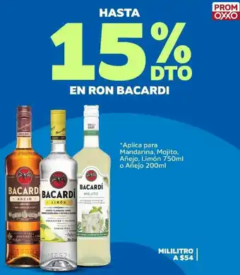 Oxxo EN RON BACARDI oferta