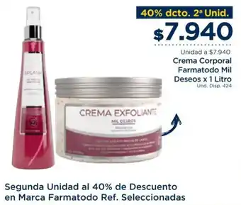 FarmaTodo Crema Corporal Farmatodo Mil Deseos x 1 Litro oferta