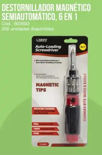 Panamericana DESTORNILLADOR MAGNÉTICO SEMIAUTOMATICO, 6 EN 1 oferta