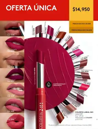 Ésika COLORFIX LABIAL 24H 2g/ .07 oz oferta