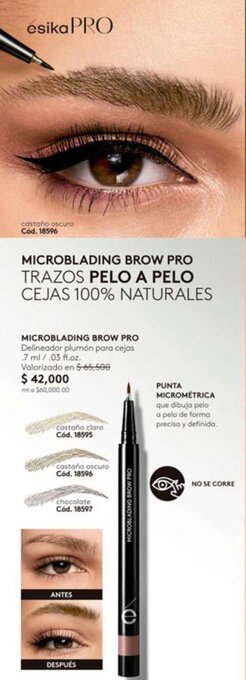 Ésika MICROBLADING BROW PRO Delineador plumón para cejas .7ml oferta