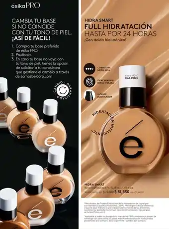 Ésika HIDRA SMART Base hidratante FPS 15 28 ml/95 fl.oz. oferta